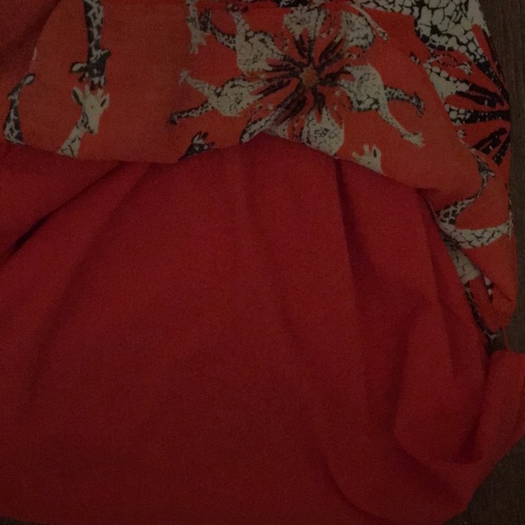 Orange, black and white dress with giraffes - Picture 5 of 5